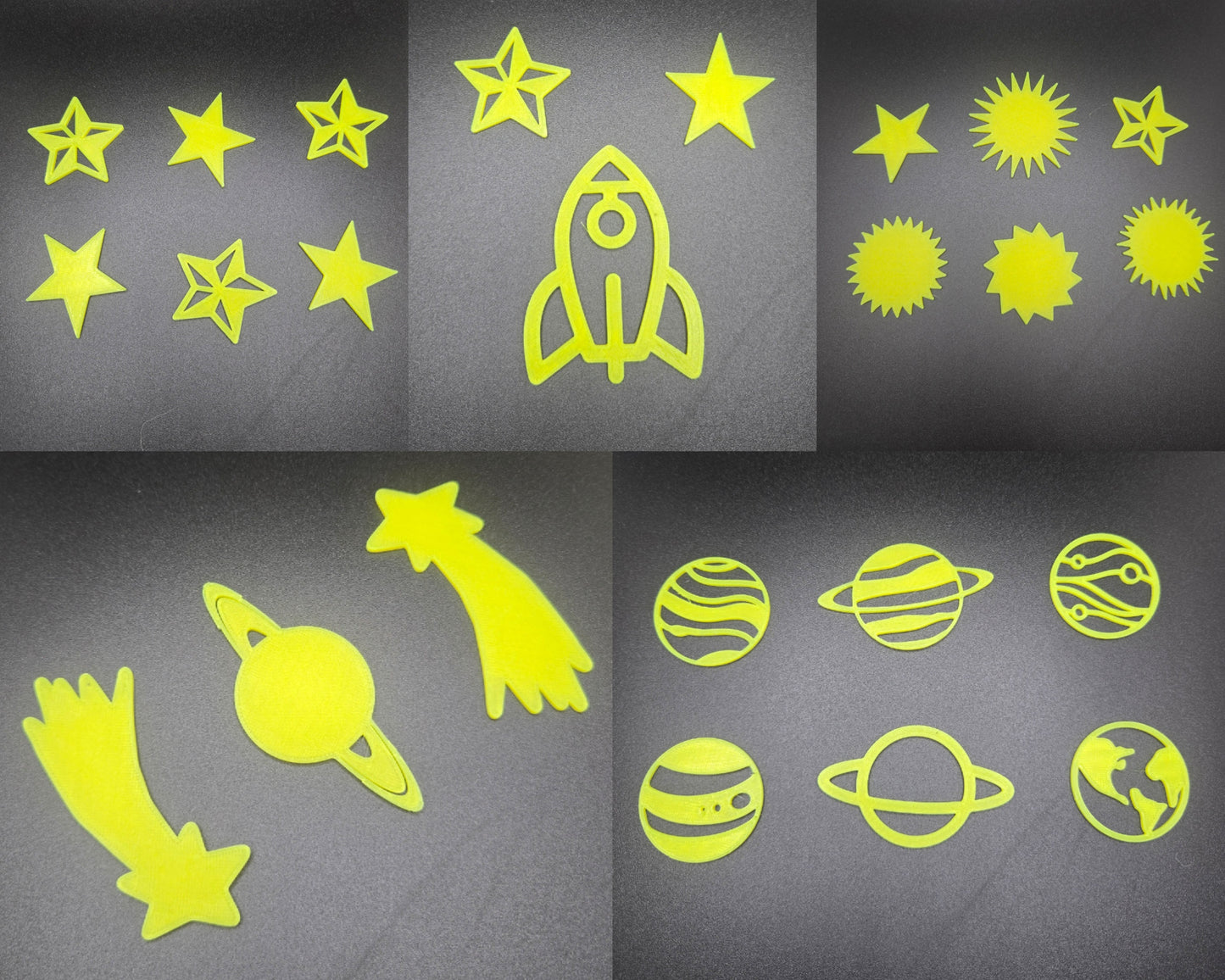 3D Printed Glow-in-the-Dark Ceiling Stickers