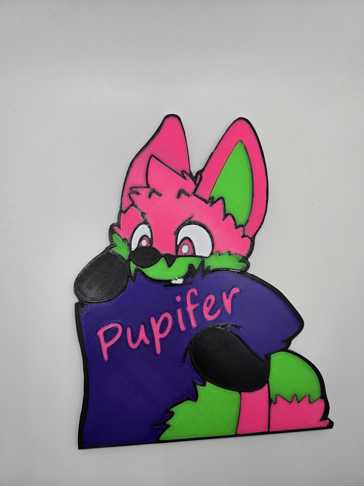 High-Tech 3D Printed Fursona Badge Pupifer's Paddles