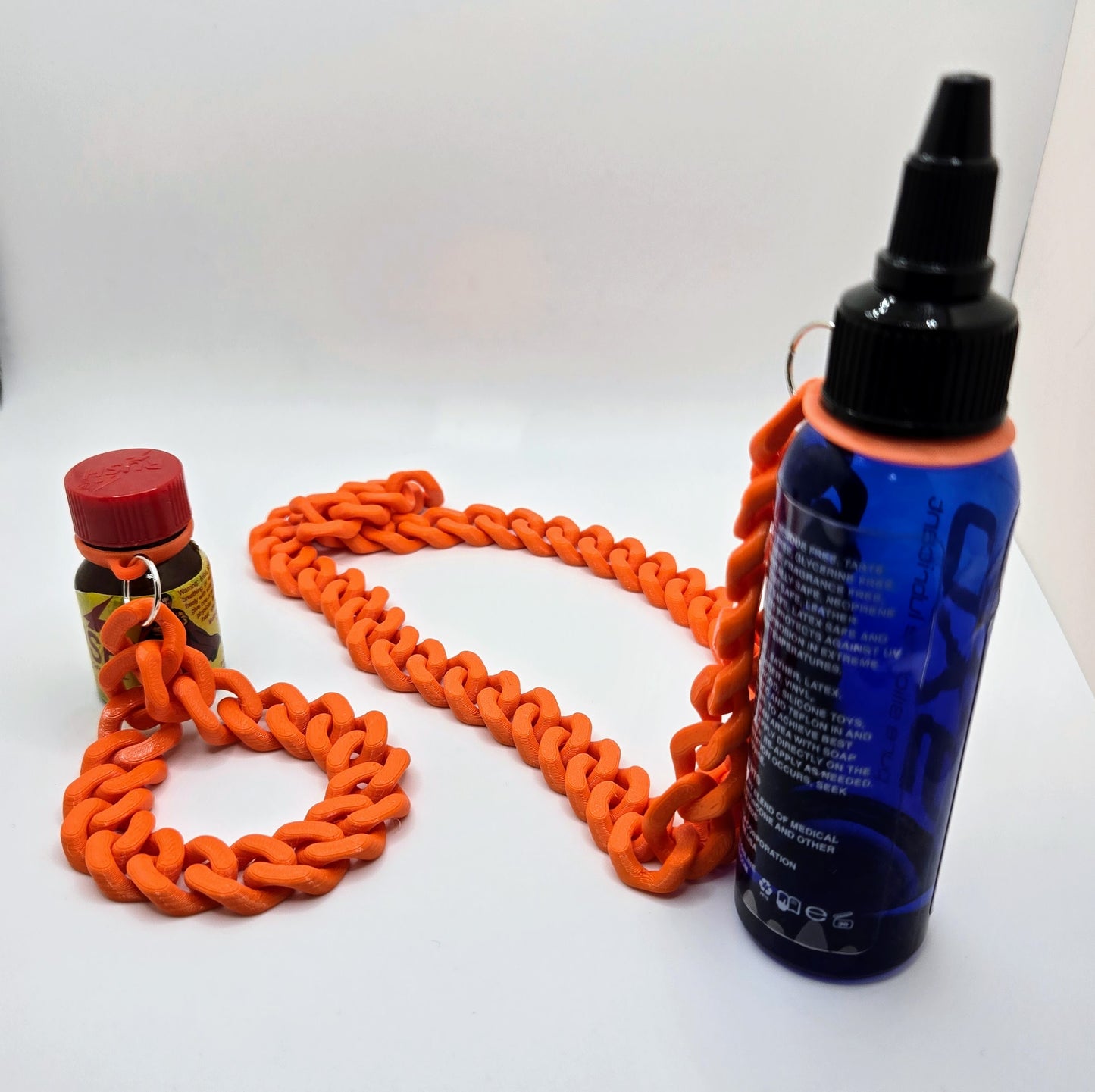 Stretchy Cuban Chain Loop Poppers/Lube Holder Necklace – Colorful, Customizable, Durable & Stylish