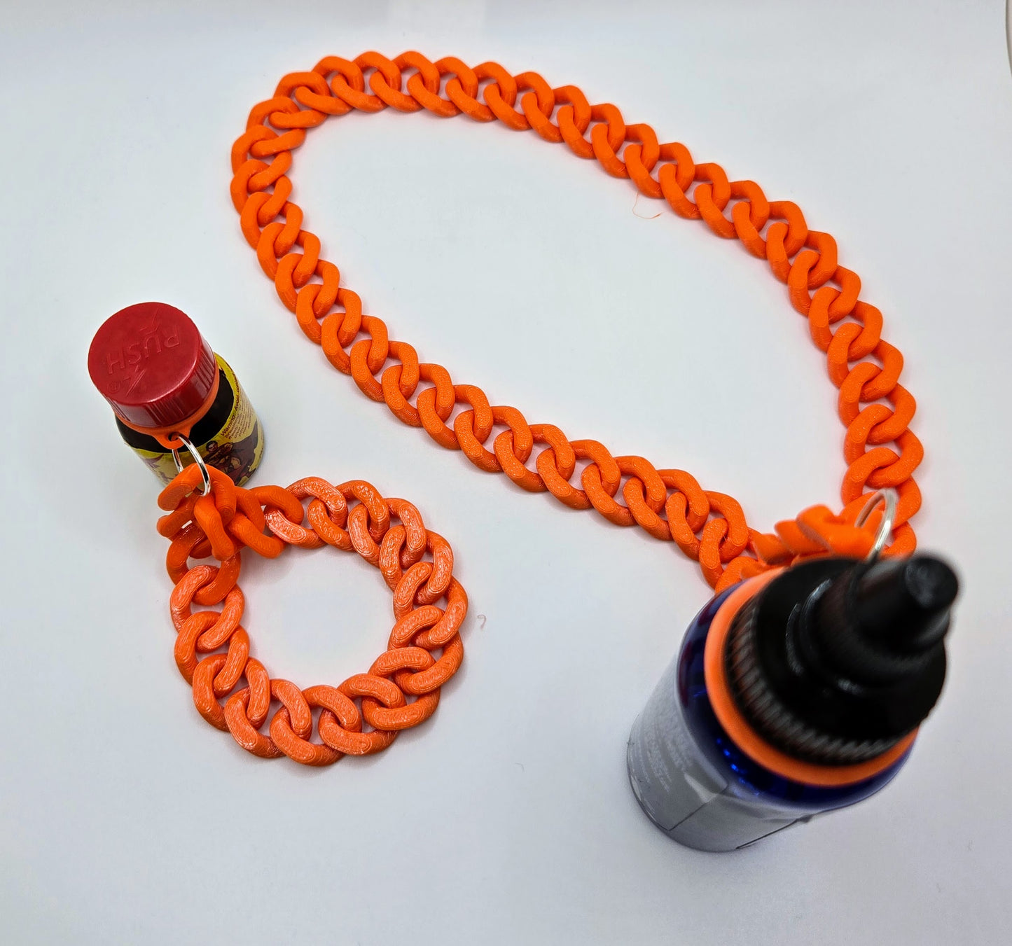 Stretchy Cuban Chain Loop Poppers/Lube Holder Necklace – Colorful, Customizable, Durable & Stylish