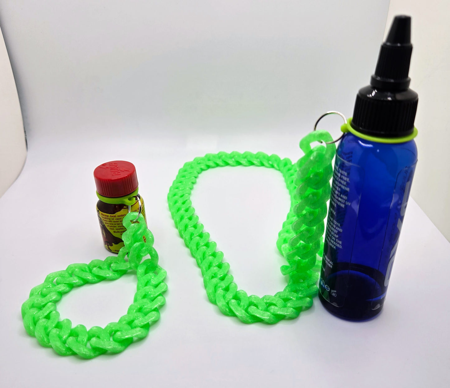 Stretchy Cuban Chain Loop Poppers/Lube Holder Necklace – Colorful, Customizable, Durable & Stylish