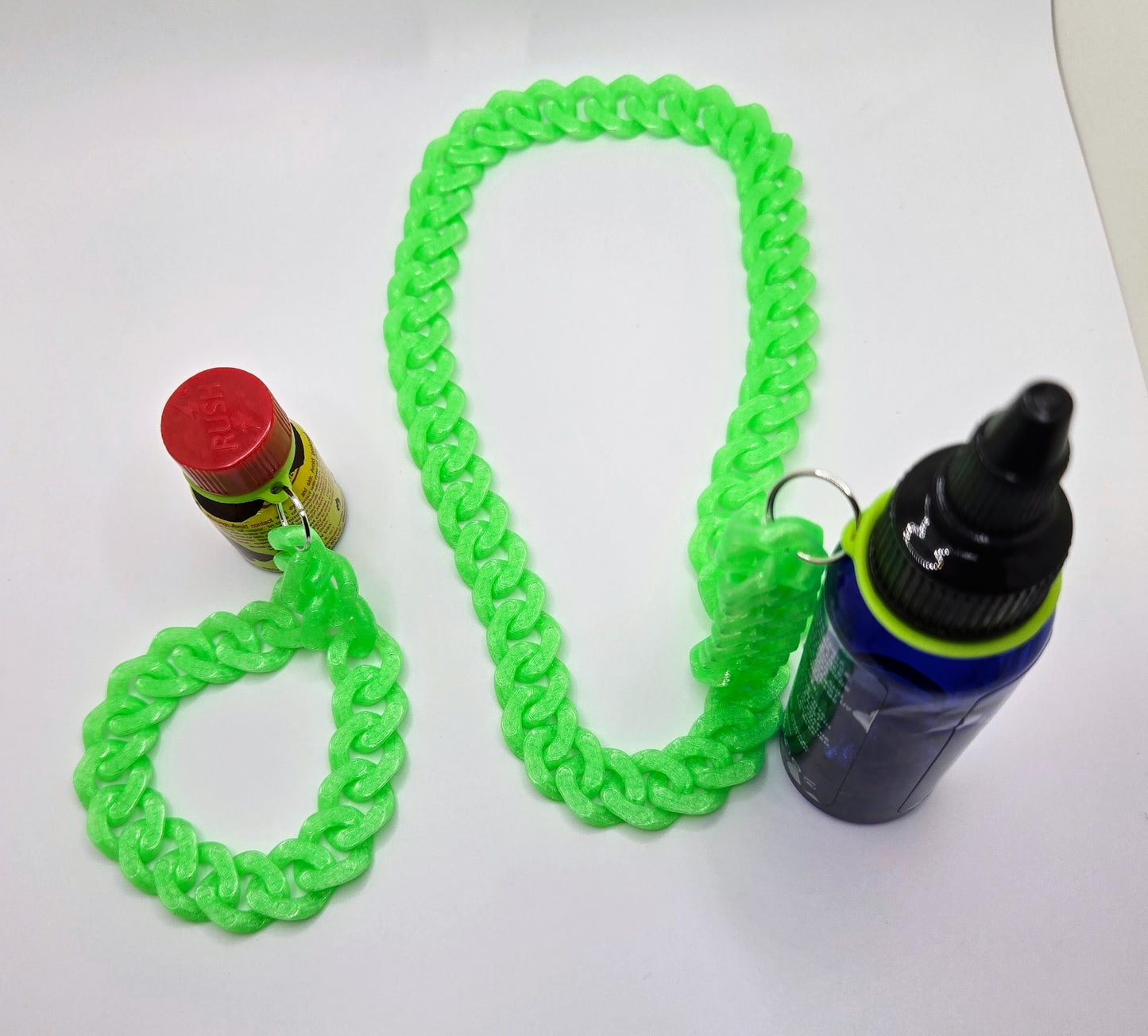 Stretchy Cuban Chain Loop Poppers/Lube Holder Necklace – Colorful, Customizable, Durable & Stylish