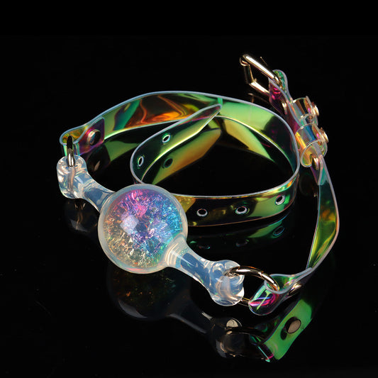 Colorful Open-Mouth Silicone Gag Ball – Sexy BDSM Bondage Gear Pupifer's Paddles