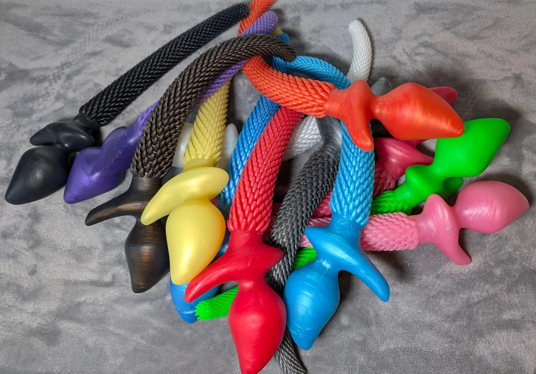🐾 Knotty Boy Toys Silicone Pup Tails