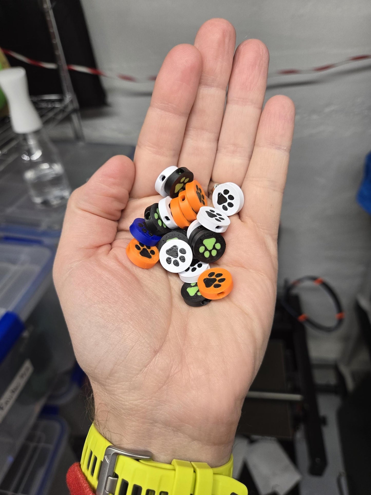 3D Printed Puppy Paw Kandi Bead Pupifer's Paddles