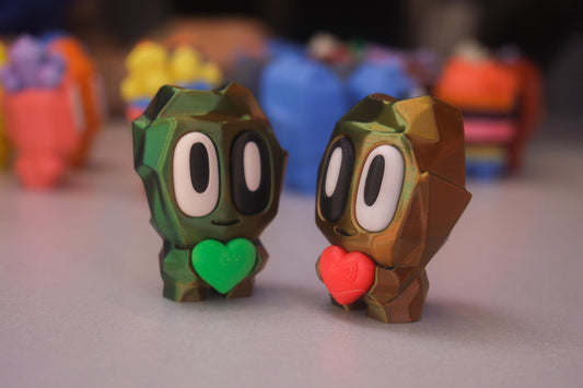 3D Printed Pet Blob Rock - Fun Desk Toy, Keychain, or Gift!  Collect 'em All! Pupifer's Paddles