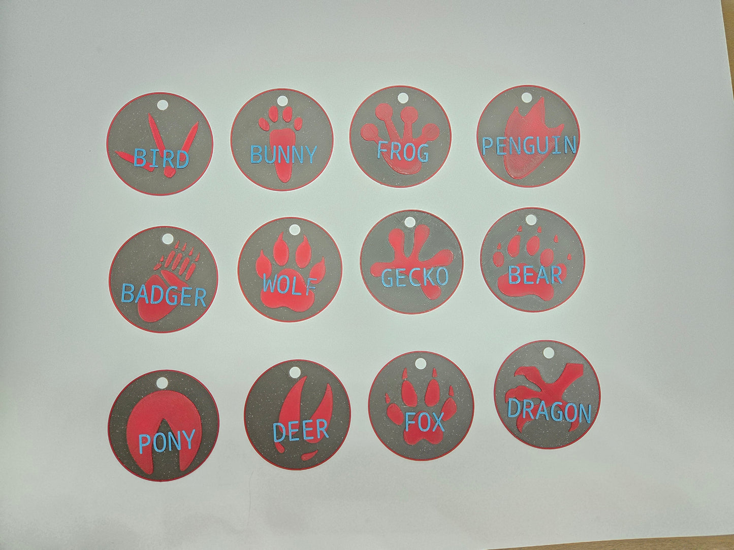 🐾 High Tech: 3D Printed Puppy Paw Name Badges (Includes NFC Chip) Pupifer's Paddles