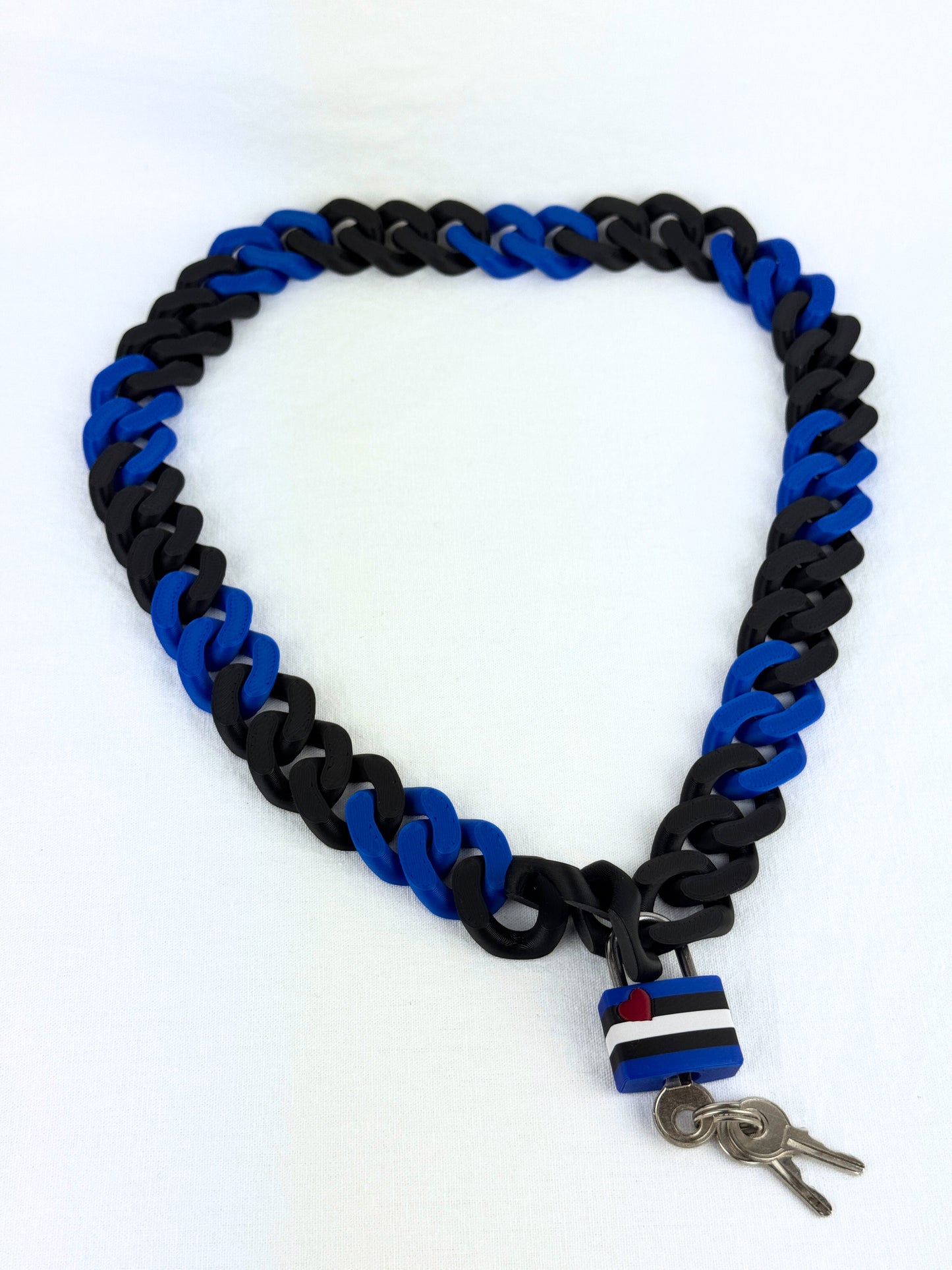 🔗 Multicolor Cuban Chain Necklace / Collar with Matching Padlock – Colorful, Personalized, Durable, & Stylish